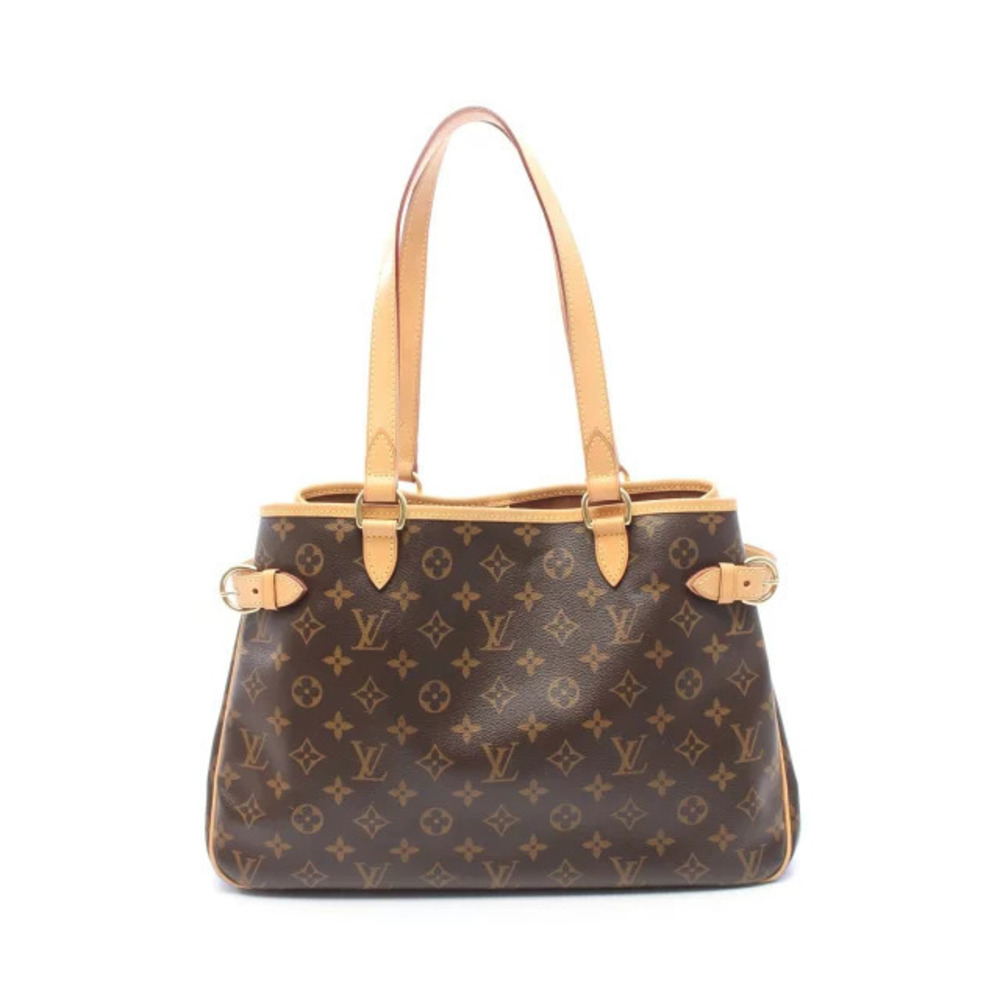 Louis Vuitton Batignolles Horizontal Shoulder Bag Canvas Leather Monogram Brown